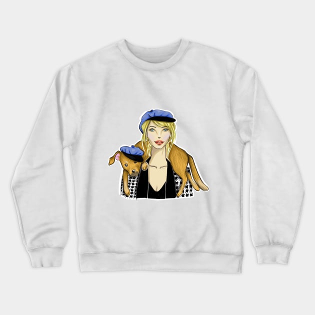 My Dog and Me Crewneck Sweatshirt by Ji Illustrator